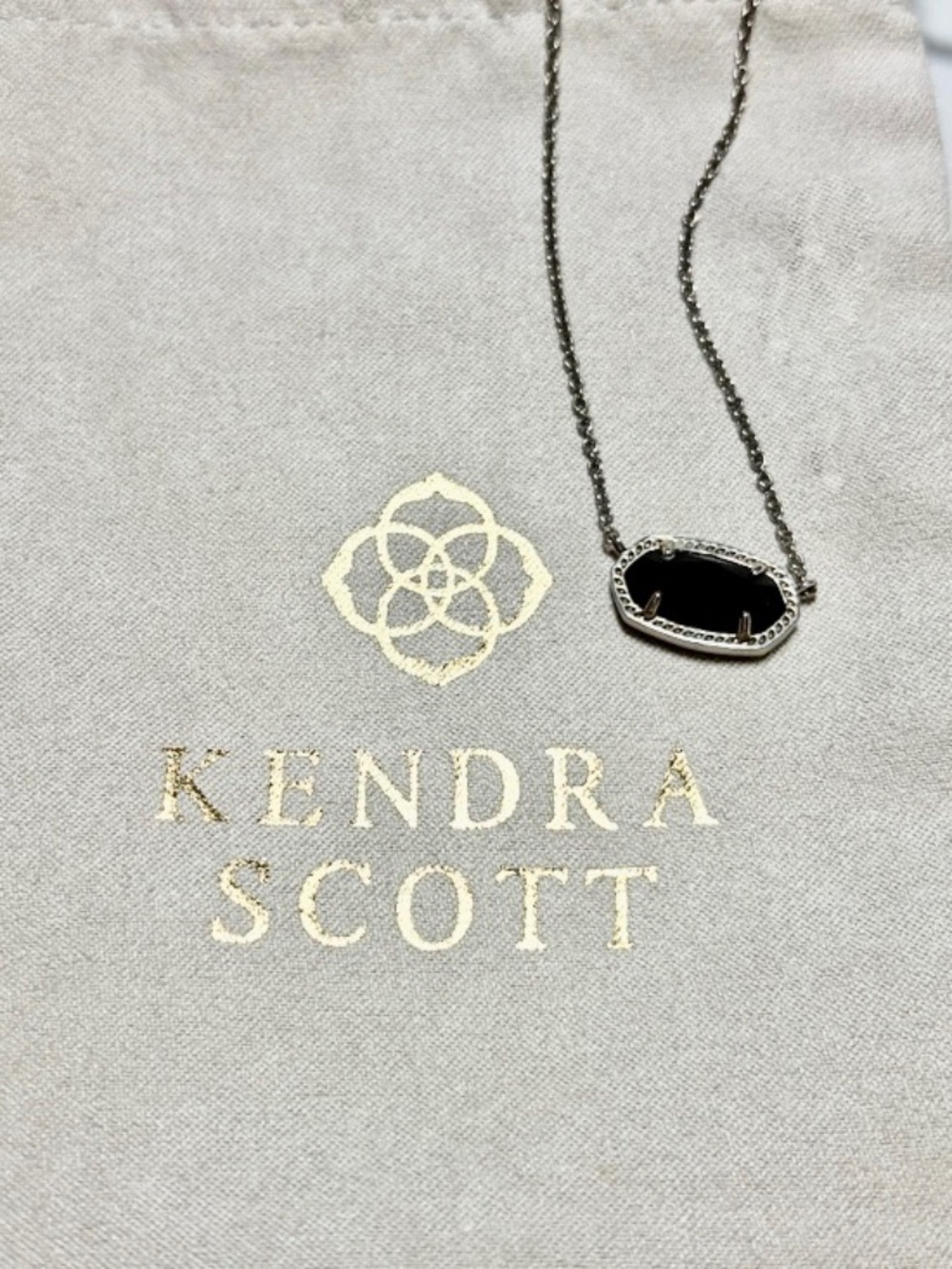 Women's Kendra Scott Black Onyx/Sterling Choker